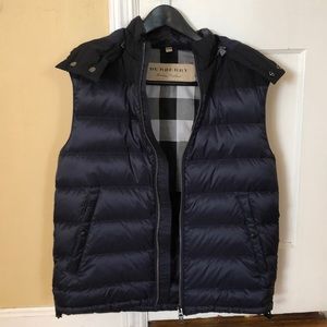 Burberry Navy Puffer Vest